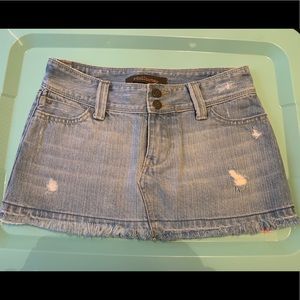 Hollister blue jean skirt